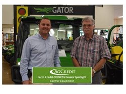 Tom Zack Evans, Ag Credit Loan Officer with Rick Flannery, Central Equipment Sales.   